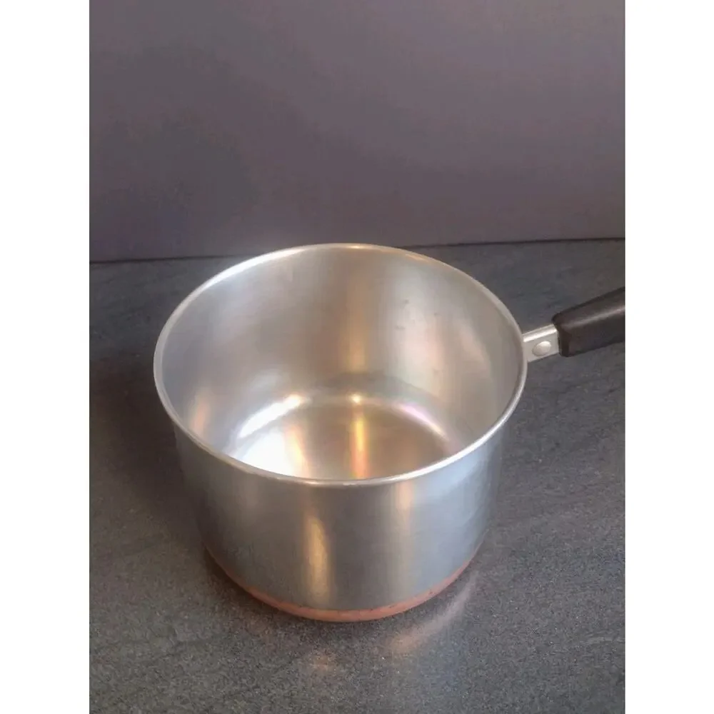 Vintage Revere Ware #82 1.5 Qt Sauce Pan Pot W/ Lid Copper Clad Clinton IL USA